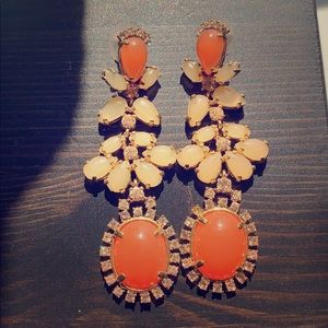 Orange chandelier fashion earrings from JCrew